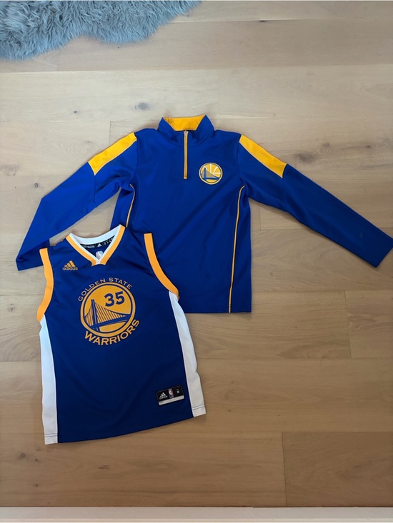 NBA Other - NBA Kids Blue and Gold Golden State Warriors Jersey & Pullover Set
